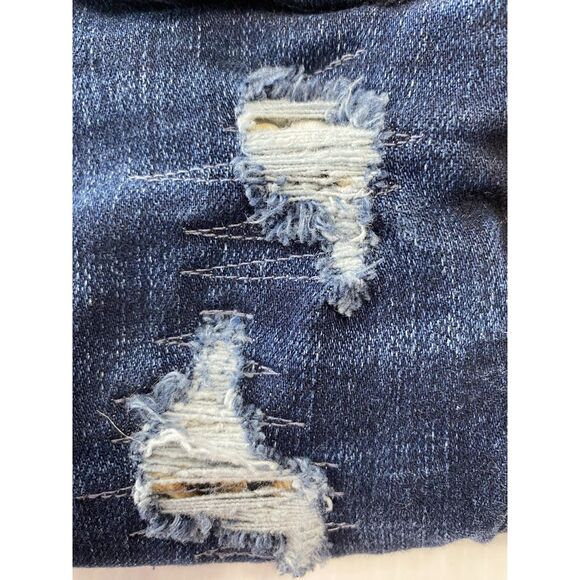 KanCan Jeans Women’s Sz 5/26 (26x27) Blue Destroyed Distressed Skinny Ankle - Picture 4 of 10